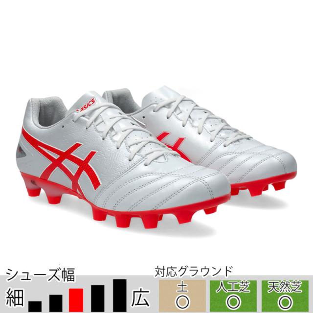 30％OFF！ アシックス サッカースパイク DSライト PRO ホワイト レッド 土 人工芝 天然芝 （asics2025Q3） 1103A095-104