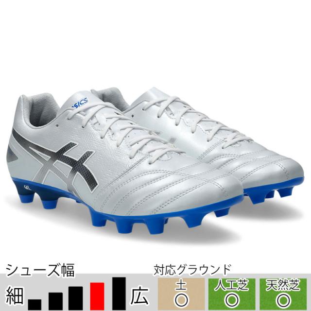 アシックス サッカースパイク DSライト ADVANCE ホワイト シルバー ワイドモデル 土 人工芝 天然芝 （asics2025Q2） 1103A098-103