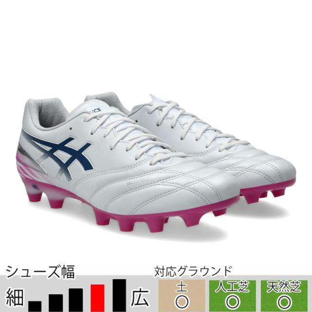 アシックス DSライト PRO WIDE ホワイト ピンク ワイドモデル サッカースパイク 土 人工芝 天然芝 asics2026Q1 1103A122-101