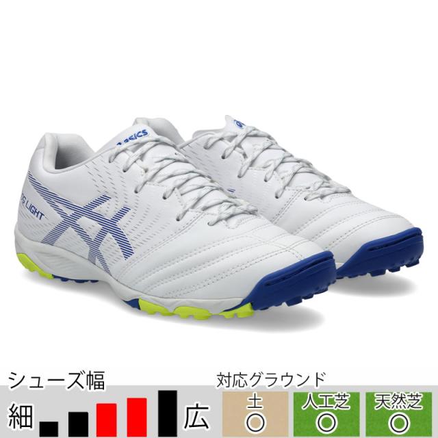 アシックス ジュニア DSライト JR GS TF ホワイト ブルー サッカー フットサル ターフシューズ トレシュー asics2026Q1 1104A053-101