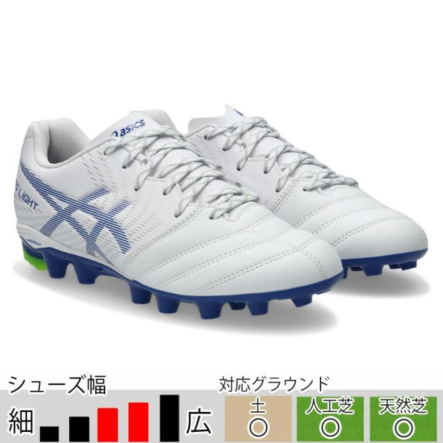 アシックス ジュニア DSライト JR GS ホワイト ブルー サッカースパイク 土 人工芝 天然芝 asics2026Q1 1104A054-102