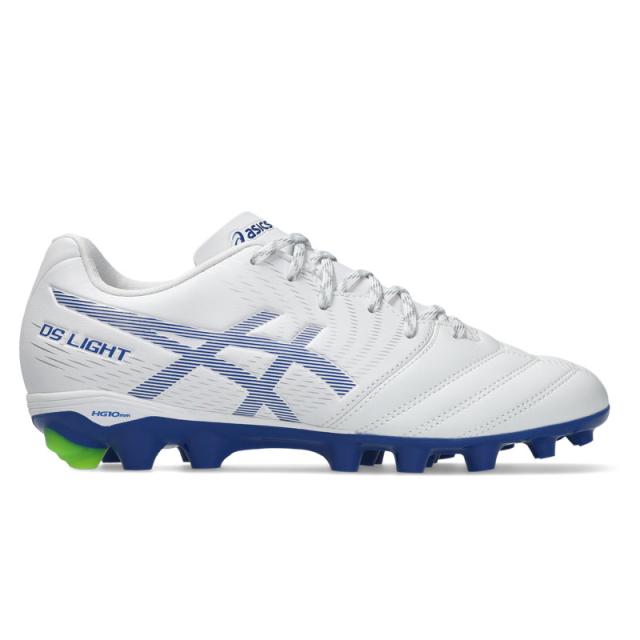 アシックス ジュニア DSライト JR GS ホワイト ブルー サッカースパイク 土 人工芝 天然芝 asics2026Q1 1104A054-102_1