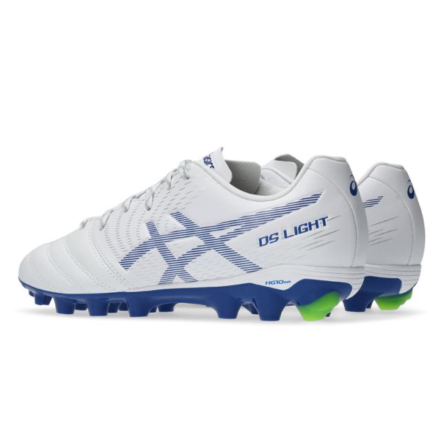 アシックス ジュニア DSライト JR GS ホワイト ブルー サッカースパイク 土 人工芝 天然芝 asics2026Q1 1104A054-102_5