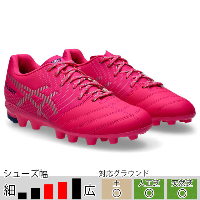 アシックス サッカースパイク ジュニア DSライト JR GS ピンク 土 人工芝 天然芝 （asics2025Q1） 1104A054-700