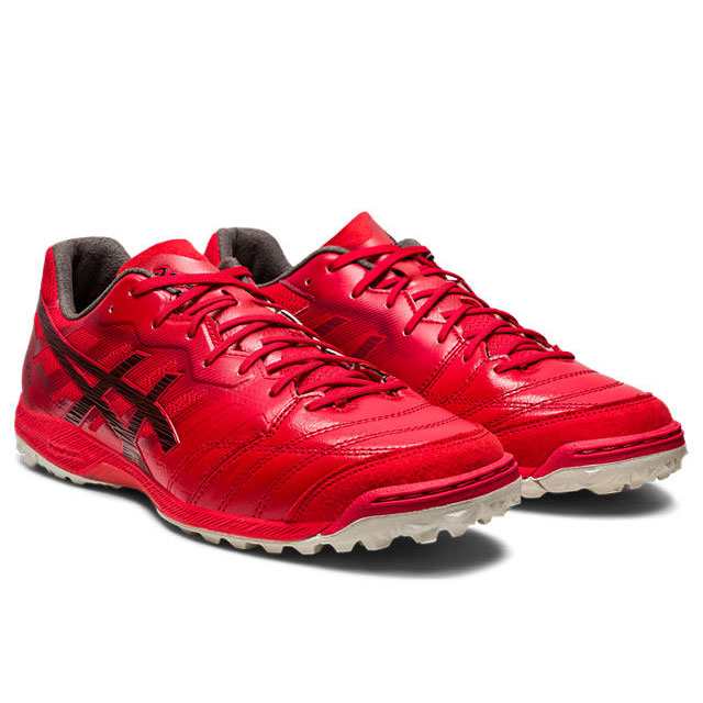 【アシックス】 フットサル ターフシューズ デスタッキ K FF TF DESTAQUE レッド カンガルー革 人工芝 【asics2023Q2】 1111A218-600