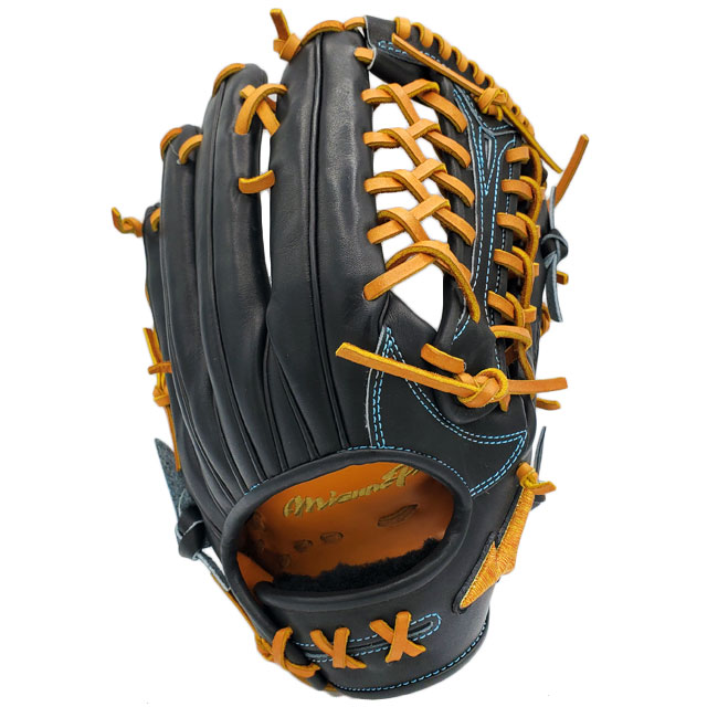 Mizuno 黒レザー 野球軟式用 グローブ 外野手用 イチローモデル