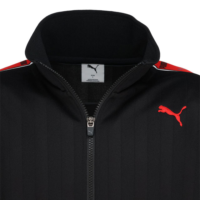 PUMA プーマ SHADOW STRIPE ニットジャケット(ネイビー×オレンジ