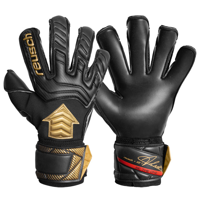 ロイシュ サッカー キーパーグローブ アトラクト AB1 ゴールド X ブラック ゴールド アリソン･ベッカー監修モデル （reusch） 5460964-7707