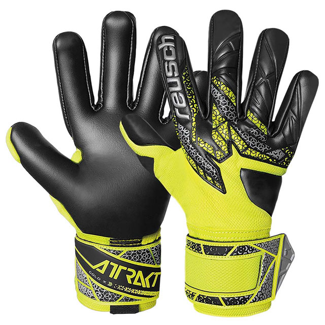 ロイシュ サッカー キーパーグローブ アトラクト ゴールドX NC セイフティイエロー ゴールキーパー用品 reusch 5570955-2025
