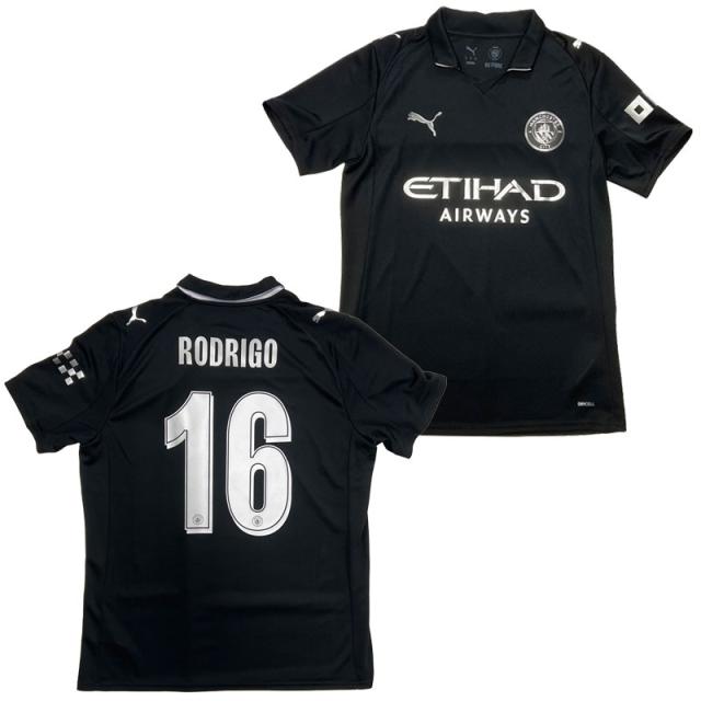 プーマ マンチェスター シティー MCFC 25-26 アウェイ レプリカ ユニフォーム ブラック #16 ロドリゴ・エルナンデス カップ戦 ロドリ サッカー レプリカウェア ネーム入り 780350-NUMBER-16-C