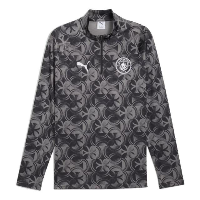 プーマ サッカー レプリカウェア マンチェスター シティー MCFC プレマッチ 25-26 1/4ジップトップス プーマブラック PUMA2025FW 782170-11