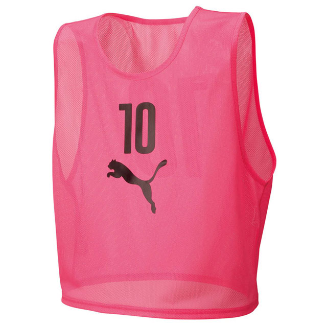 【プーマ】 サッカー フットサル ウェア 小物 アクセサリー ビブス 10枚入り ピンクグロー ゼッケン 番号付 920604-05 ※返品・交換・キャンセル不可商品