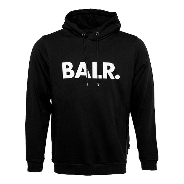 25％OFF！ 【BALR./ボーラー】 BRAND STRAIGHT HOODIE ブラック パーカー サッカー スポーツ ウェア 【BALANCE STYLE】 B12611017-JETBLACK