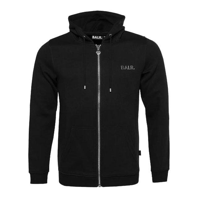 BALR./ボーラー】 Q-SERIES STRAIGHT ZIP THRU HOODIE ブラック ジップ