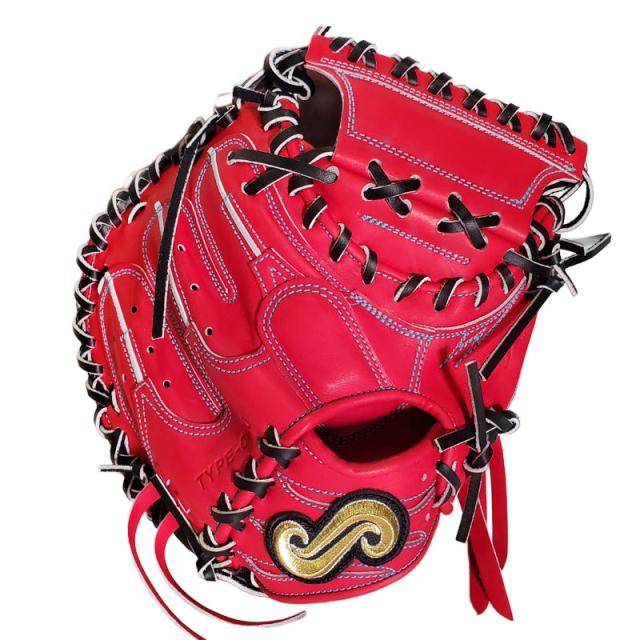 名も無きミット 硬式グラブ キャッチャーミット スポサクオリジナル 高校野球ルール対応 25FW 小型 ポケット浅め 横型 野球 グローブ 一般 大人 【硬式捕手用】 C100-25SO-RORBLKLBL