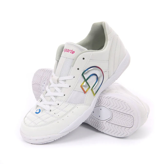 デスポルチ フットサル インドアシューズ リオ LL ID ホワイト シルバー 屋内シューズ DS2134-PWMSIL ※返品・交換・キャンセル不可商品