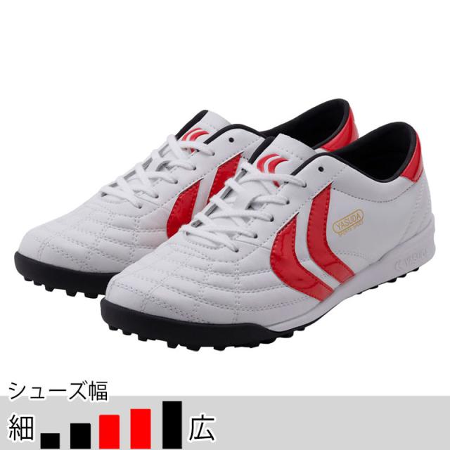 YASUDA/ヤスダ サッカー フットサル ターフシューズ リガレスタ TF ホワイト レッド ワイドモデル トレシュー F20003-0102 返品・交換・キャンセル不可商品