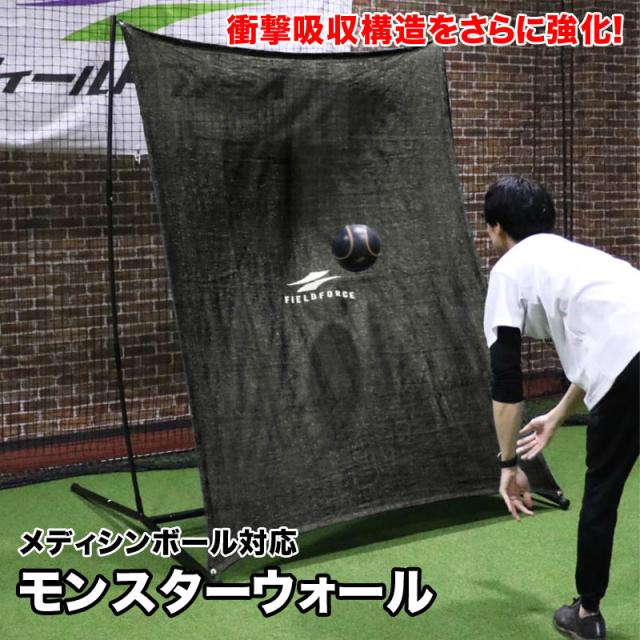 フィールドフォース モンスターウォール メディシンボール3kgまで対応 練習用ネット 防球ネット ブラック FKMP-2116BLK