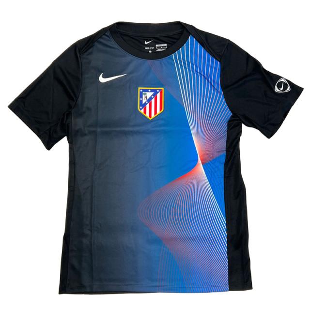 ナイキ アトレティコ マドリード ATM Dri-FIT アカデミー プロ サード プレマッチ トップ ブラック サッカー レプリカ ウェア 半袖 （NIKE2025FW） HM3200-407