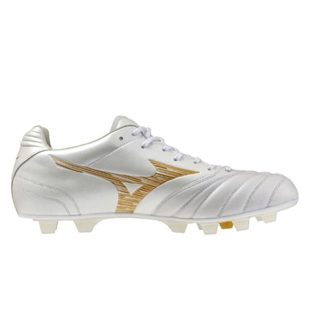 ミズノ モナルシーダ NEO 3 ワイド ELITE ホワイト ゴールド サッカースパイク 土 人工芝 天然芝 ワイドモデル mizuno2026Q1 P1GA262150_1