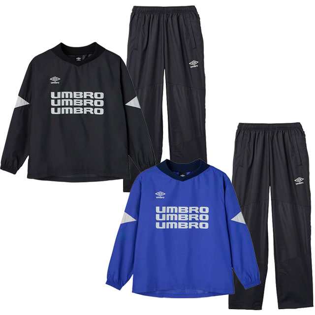アンブロ サッカー フットサル ジュニア NAGAMOCHI ピステトップ ピステパンツ 上下セット セットアップ ブラック ブルー UF5SWB30J-UF5SPZ30Jの通販はその他サッカーウェア