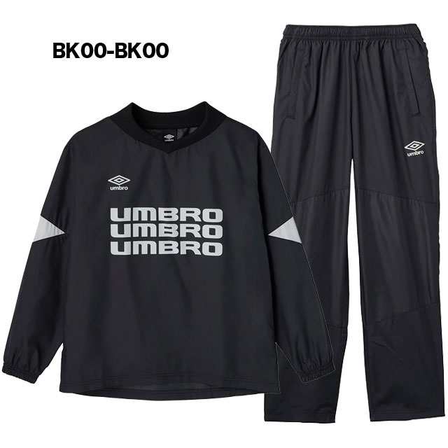 アンブロ サッカー フットサル ジュニア NAGAMOCHI ピステトップ ピステパンツ 上下セット セットアップ ブラック ブルー UF5SWB30J-UF5SPZ30Jの通販は