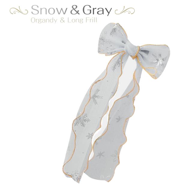 ⓝⓔⓦ【花柄シフォンリボン】ベビーヘアクリップ キッズヘアクリップ