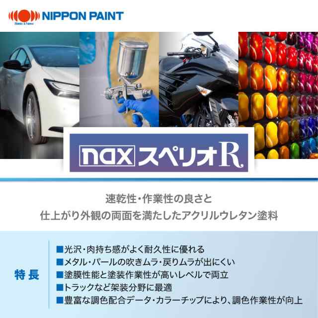 日本ペイント nax スペリオR 調色 トヨタ 8P7 ライトブルーマイカM