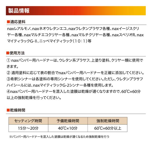 バンパー用ハードナー 500g/小分け 日本ペイント 塗料 バンパー_2