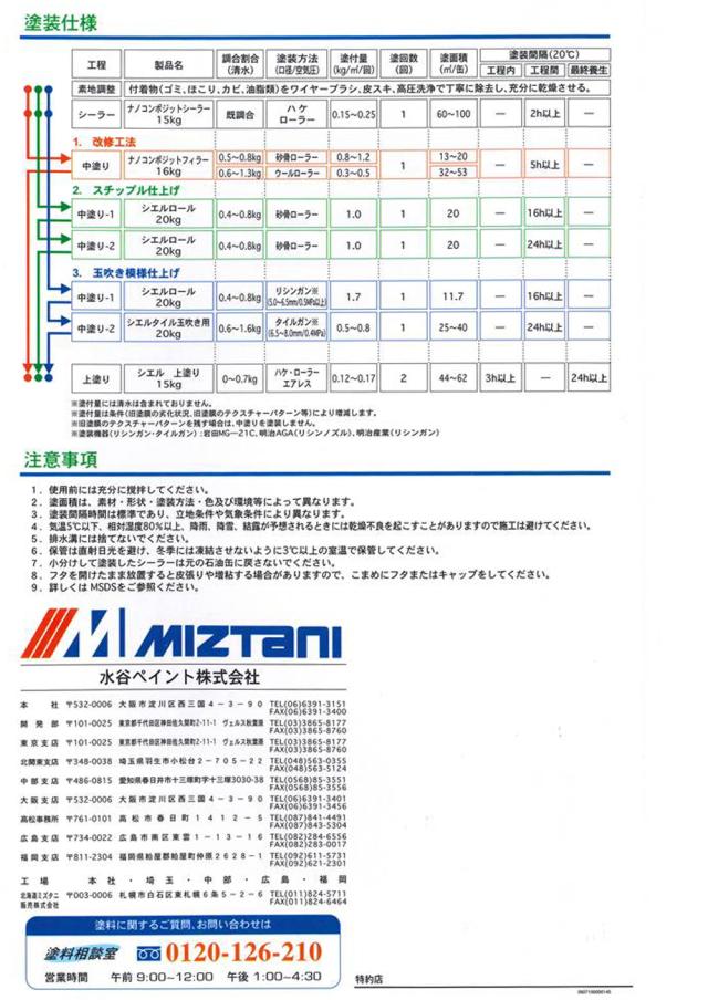 シエルロール 中塗材 20kg【メーカー直送便/代引不可】水谷ペイント 外装用 塗料_3