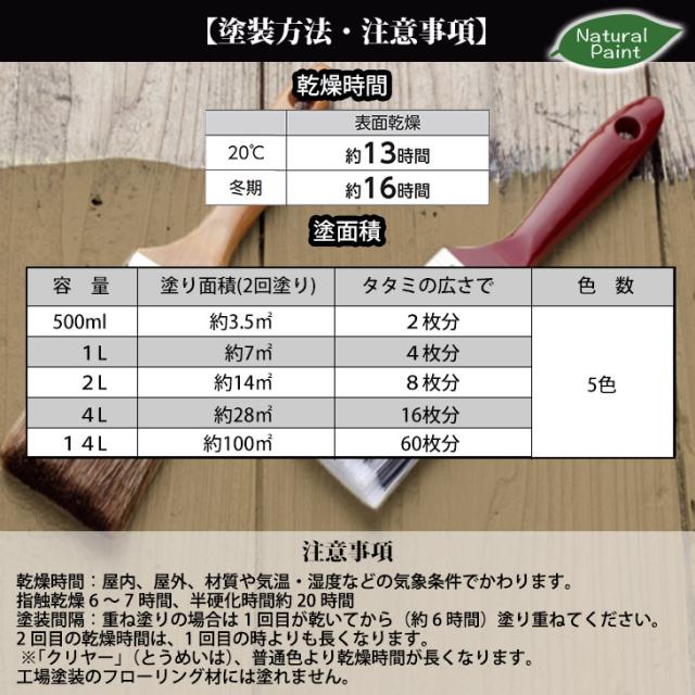 自然塗料 CANADAの本物。 カナダフォレスト ナチュラルペイント 　4L 全5色　木材保護着色塗料 塗料 木部用 防虫 防腐 防カビ_5
