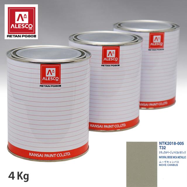 関西ペイント PG80 調色 ダイハツ T32 ナチュラルベージュマイカメタリック 4kg（原液）の通販は