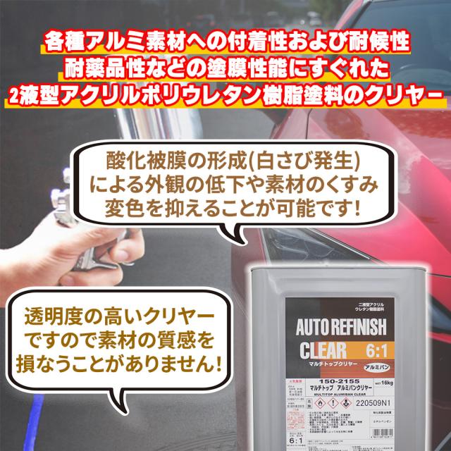 マルチトップ　アルミバンクリヤー　2kg/ロックペイント クリヤー 塗料_2