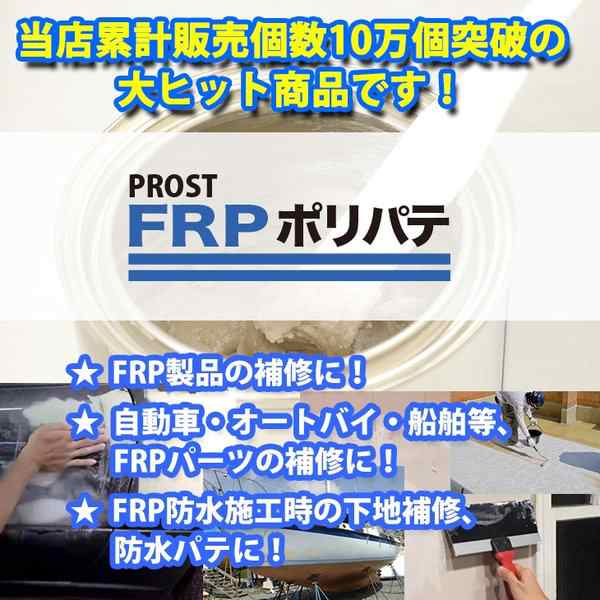 硬化剤付！FRPポリエステルパテ 1kg 下地凹凸/平滑用/FRP補修/ポリパテの通販はau PAY マーケット - PROST株式会社