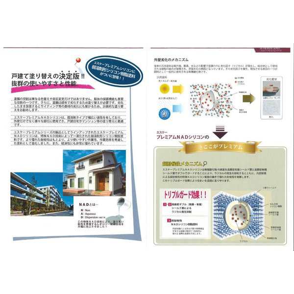 送料無料！エスケー化研 プレミアム NAD シリコン 3分艶 標準色 15kg シリコン 塗料 外壁 エスケー NADの通販は