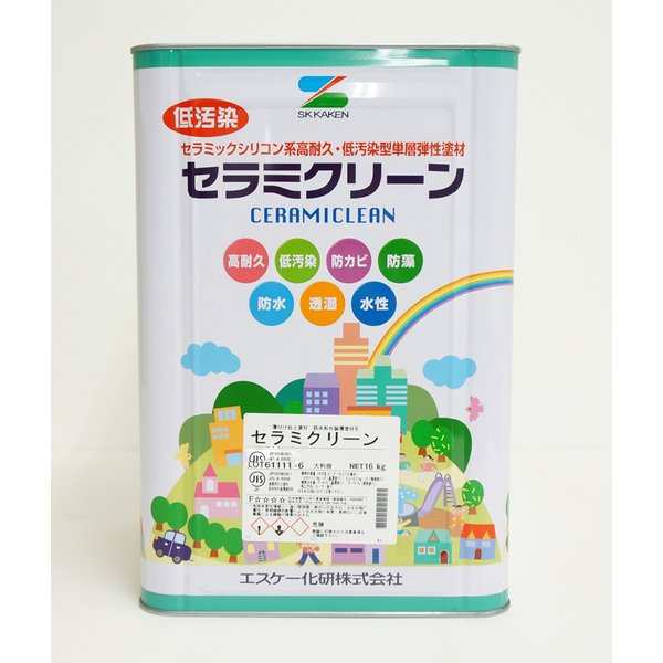 特注】送料無料！セラミクリーン 艶あり 16kg 黒 【メーカー直送便/代引不可】エスケー化研 外壁 塗料 つやありの通販はau PAY マーケット  - PROST株式会社