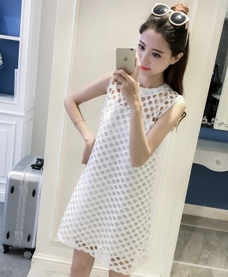 ワンピース ミニ ショート丈 Aライン シースルー 水玉模様 ドット柄 お洒落 きれいめ 大人 可愛い 上品 お呼ばれ 女子会 デートの通販はau Pay マーケット つらら商店