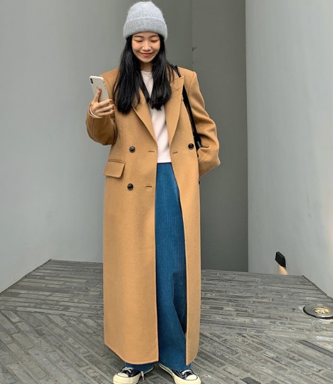アウター チェスターコート 防寒 ロング丈 黒 キャメル 大きいサイズ 秋冬 カシミア 無地 長袖 10代 20代 30代 お出かけ デート 通勤 OL 仕事 シンプル トレンド 大人女子 可愛い クール かっこいい カジュアル 暖かいの通販は 5,933円