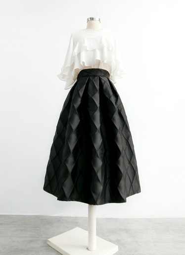 ハイウェストスカート フレア ミモレ丈 黒 Aライン 春秋 仕事 大きいサイズ 可愛い クール 人気 10代 20代 30代 お出かけ デート 上品 きれいめ 清楚 個性的 大人女子 OL オフィス トレンドの通販は