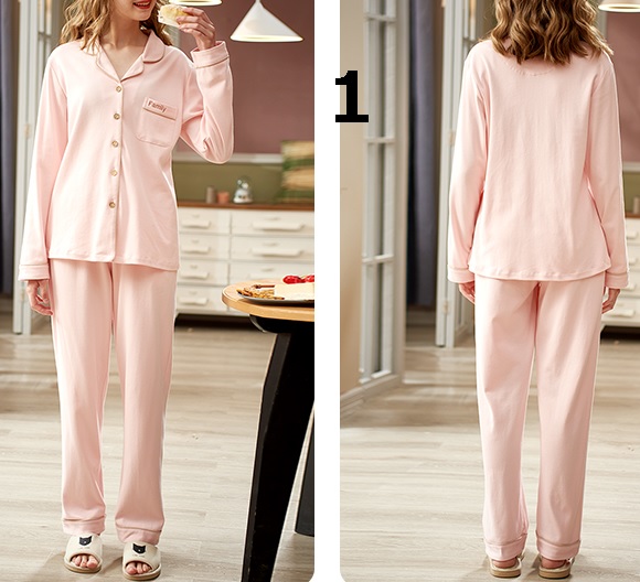 ルームウェア パジャマ 可愛い オシャレ 楽 リラックス 襟付き Vネック 黒 ピンク ネイビー グレー グリーン オレンジ イエロー ライン 長袖 部屋着 お家時間 セットアップ 上下セット 春 秋 大きめ 大人女子 シンプル シック 人気 5,480円