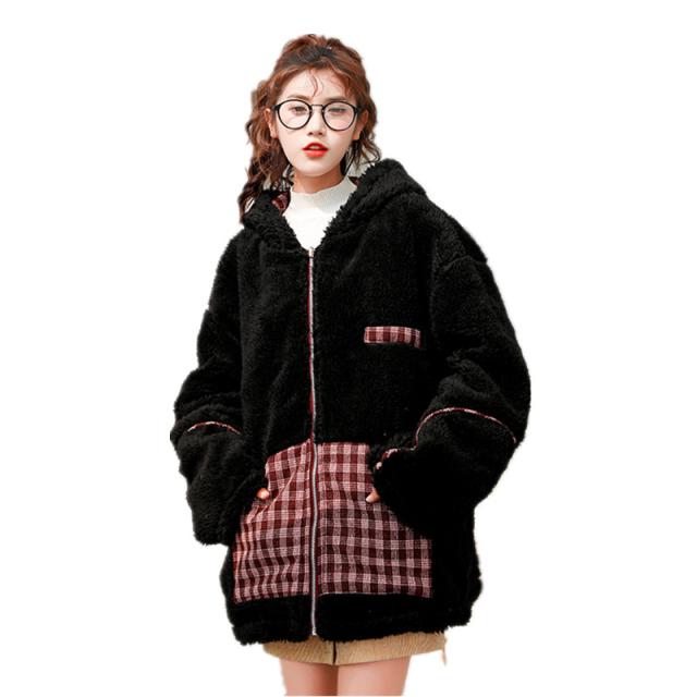 リバーシブル ボアジャケット ブルゾン アウター ミディアム丈 防寒 あったか 大人可愛い ガーリー カジュアル 韓国ファッション トレンの通販はau Pay マーケット つらら商店