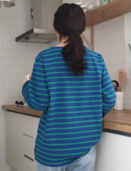 トップス Tシャツ プルオーバー カットソー 長袖 ゆったり 大人可愛い 春秋 ボーダー ピンク ブルー オレンジ 10代 代 30代 お出かけ の通販はau Pay マーケット つらら商店