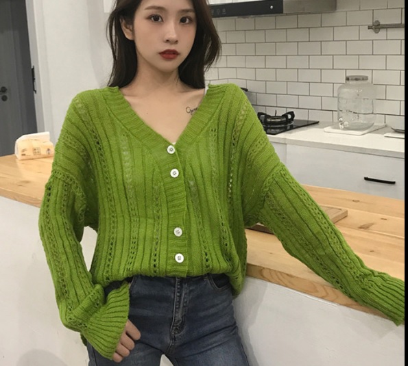 アウター カーディガン ニット Vネック 長袖 カジュアル 春秋 白 グリーン 10代 代 30代 40代 お出かけ デート シンプル トレンド 大人の通販はau Pay マーケット つらら商店