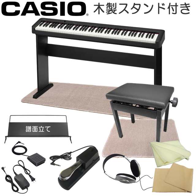 モールのページ カシオ CDP-S160 木製スタンド＆昇降椅子セット 床の