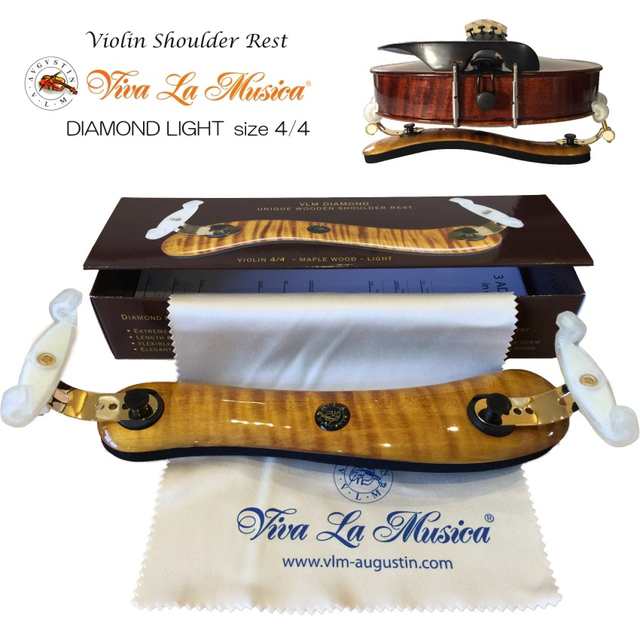 物品-VLM バイオリン 肩当 DIAMOND DARK 4/4「ダイアモンド・ダーク