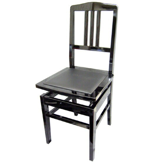 日本製：ピアノ椅子　背もたれ付きタイプ　トムソン椅子：NO.5BLK（黒）-New｜au PAY マーケット