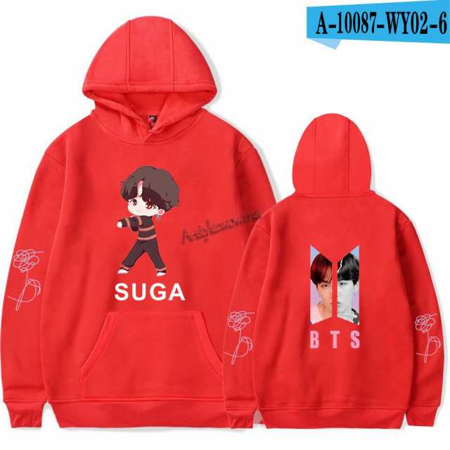 パーカー Suga 応援グッズ レディース 韓流ファッション Bts服 キャラクター フード付き 防風保温の通販はau Pay マーケット A Style