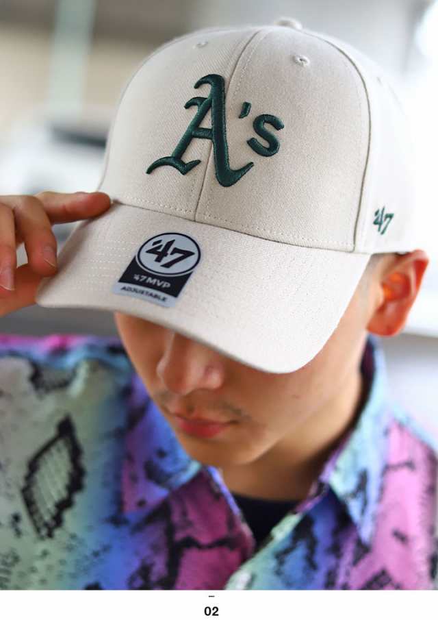 47 キャップ アスレチックス メンズ レディース 全2色 MLB オークランドアスレチックス 47brand フォーティセブン MVP 帽子 cap  ローキ