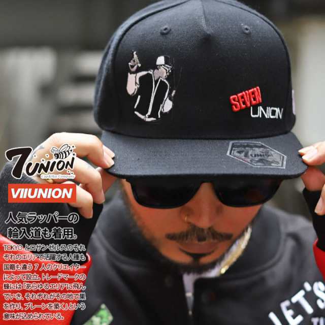 7union キャップ メンズ 春夏秋冬用 黒 セブンユニオン 公式 帽子 cap