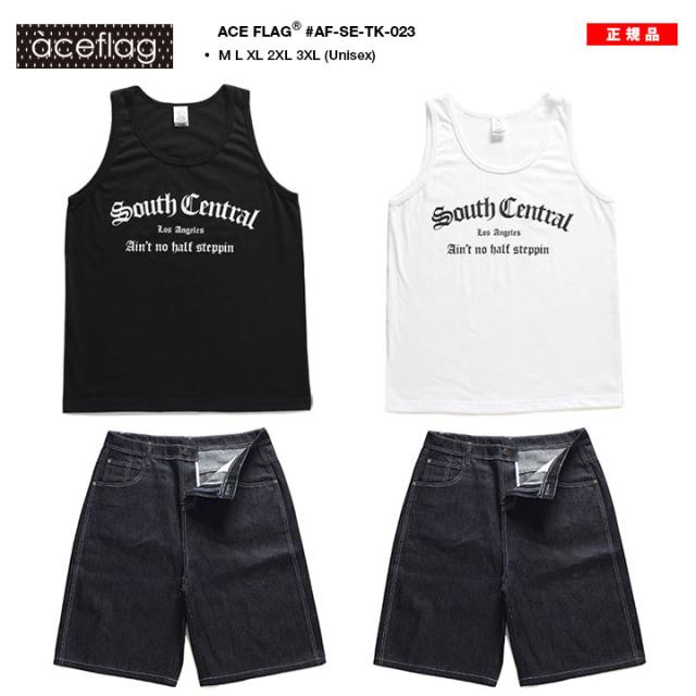 ACE FLAG 上下セット ノースリーブ ブランド デニム ハーフパンツ